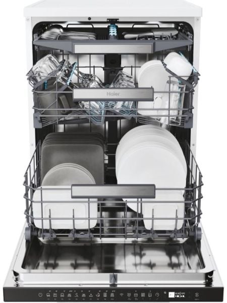 HAIER XF 4A4M4PW 10 Programlı Wi-Fi Bağlantılı Beyaz Bulaşık Makinesi