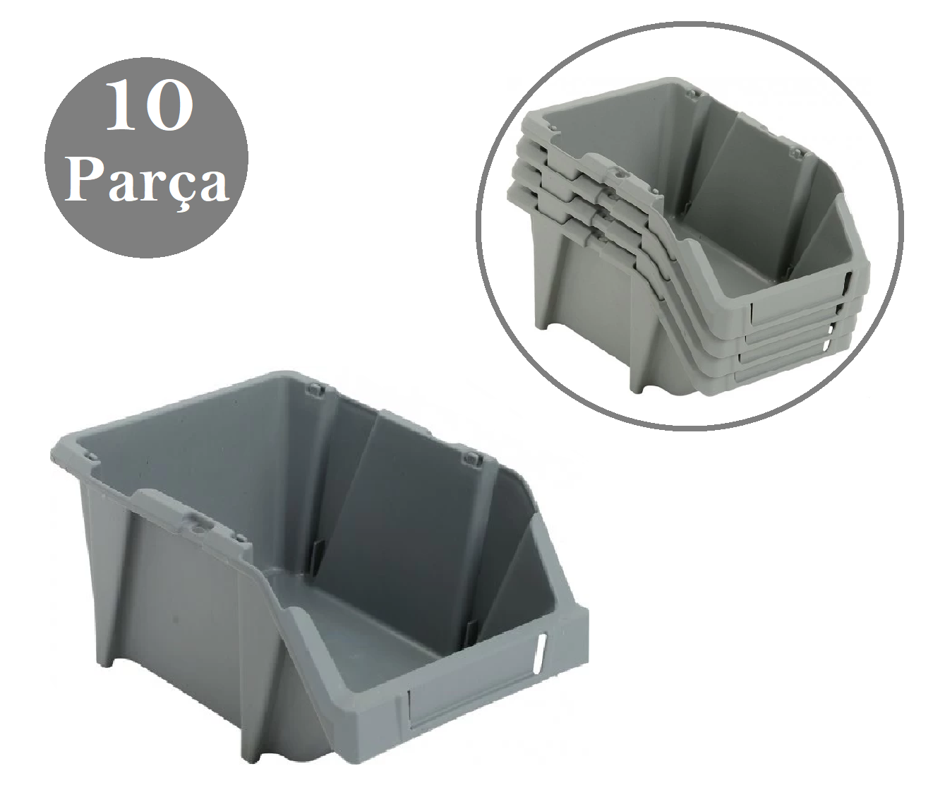 Venoa DG20 Depo Raf Düzenleyici Parça Saklama Avadanlık Kutusu 10 Parça 250x160x120 mm
