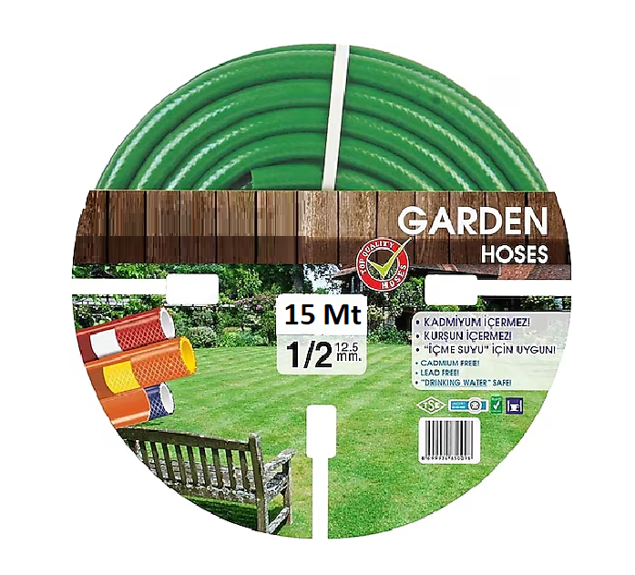 Venoa Garden VGK15 Kırılmaz Örgülü Bahçe Su Hortumu 15 Mt