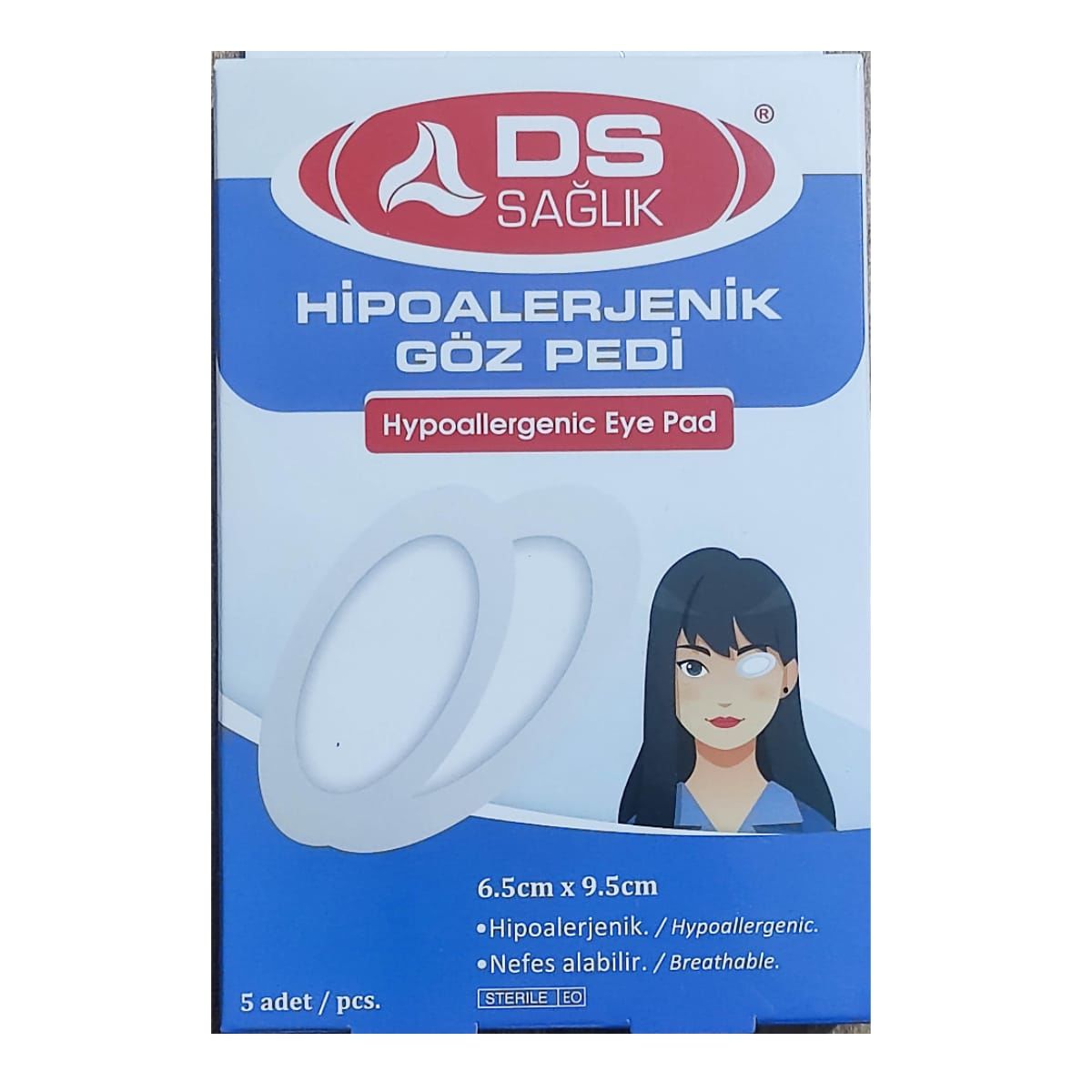 Steril Hipoalerjenik Göz Pedi Yetişkin 6,5X9,5Cm( 5 li Paket)