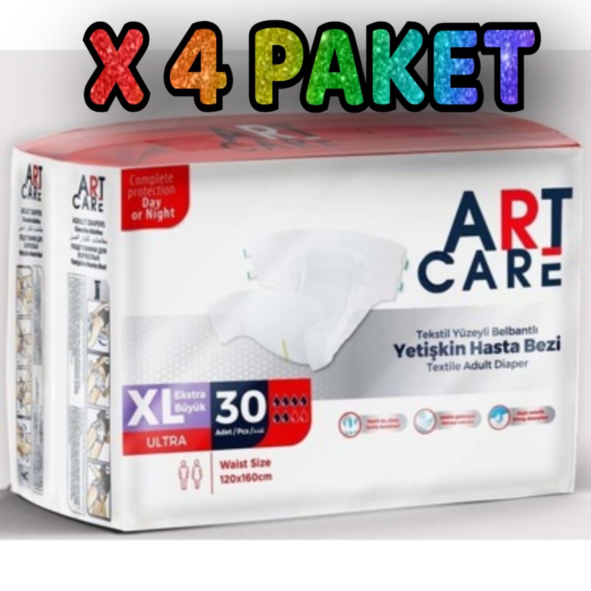 Artcare Baglama Bez XL Beden 30 Lu - 4 Paket