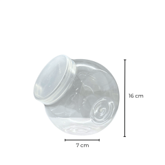 Sarkap 2000 ml Çift Tabanlı Pet Kavanoz Şeffaf