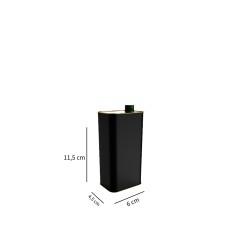 Sarkap 0,250 L (250 ml) Kapaklı Dekoratif Zeytinyağı Tenekesi Dobi Kapaklı - Siyah