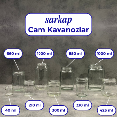Sarkap 850 ml Kapaksız Köşeli Cam Kavanoz