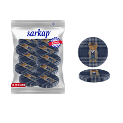 Hijyenik Paketli 10 Adet Kavanoz Kapağı Yeni Yıl Serisi 82 mm EkoseTeddyLacivert