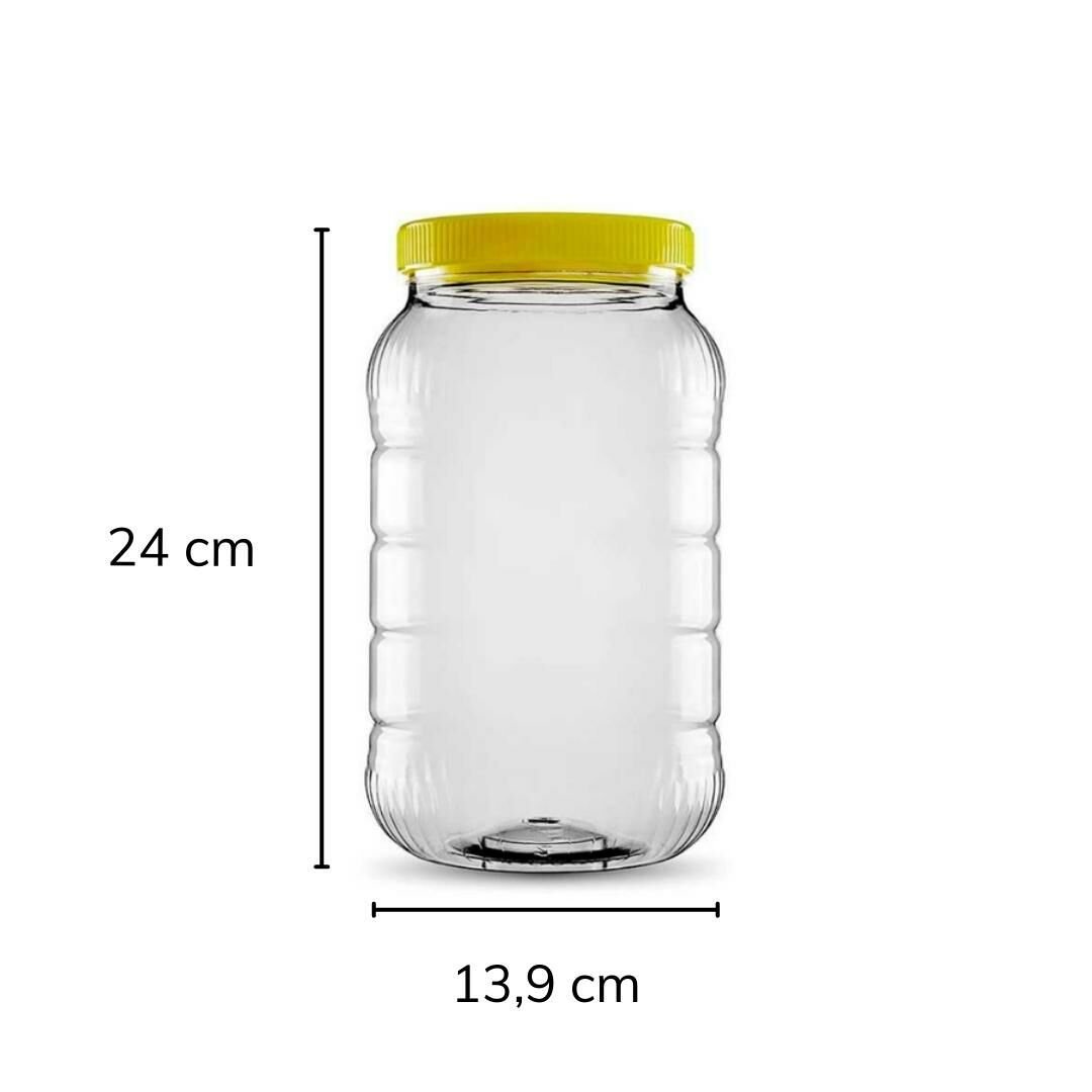 Sarkap 3000 ml Uzun Dilimli Pet Kavanoz Sarı