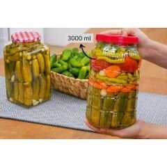 Sarkap 3000 ml Uzun Dilimli Pet Kavanoz Sarı