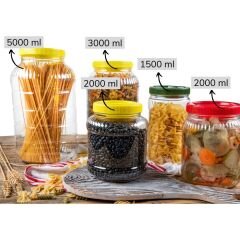 Sarkap 3000 ml Uzun Dilimli Pet Kavanoz Sarı