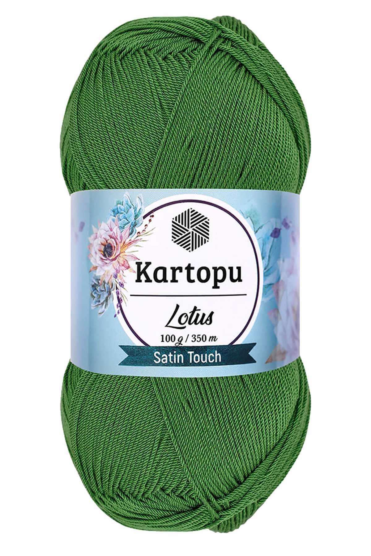 Lotus Bikini Büstiyer Bluz Örgü İpi K486 Çam Yeşili