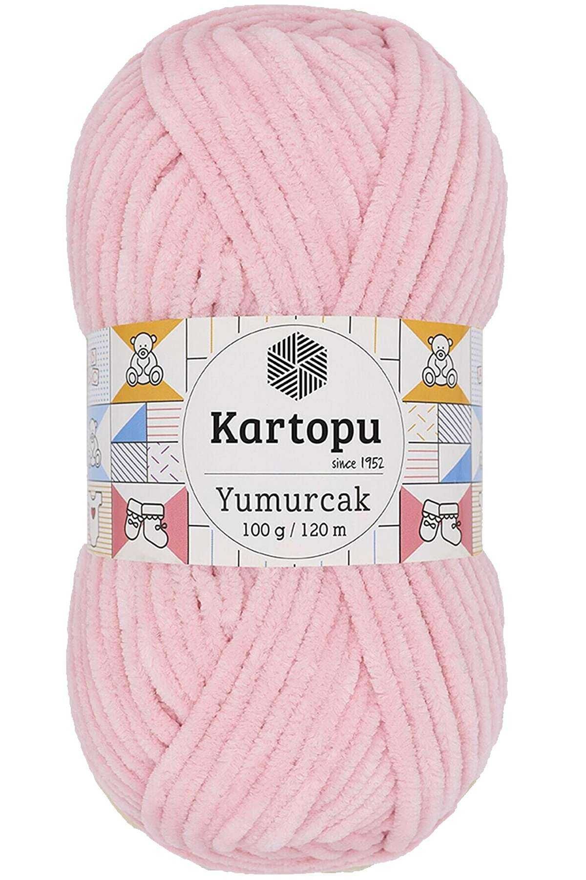 Yumurcak Kadife El Örgü İpi Bebe Pembe K768