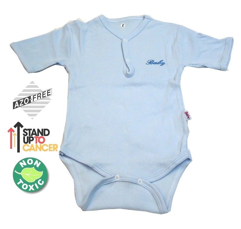 Sema Baby Yarım Kol Kaşkorse Badi (Body) - Mavi 12-18 Ay