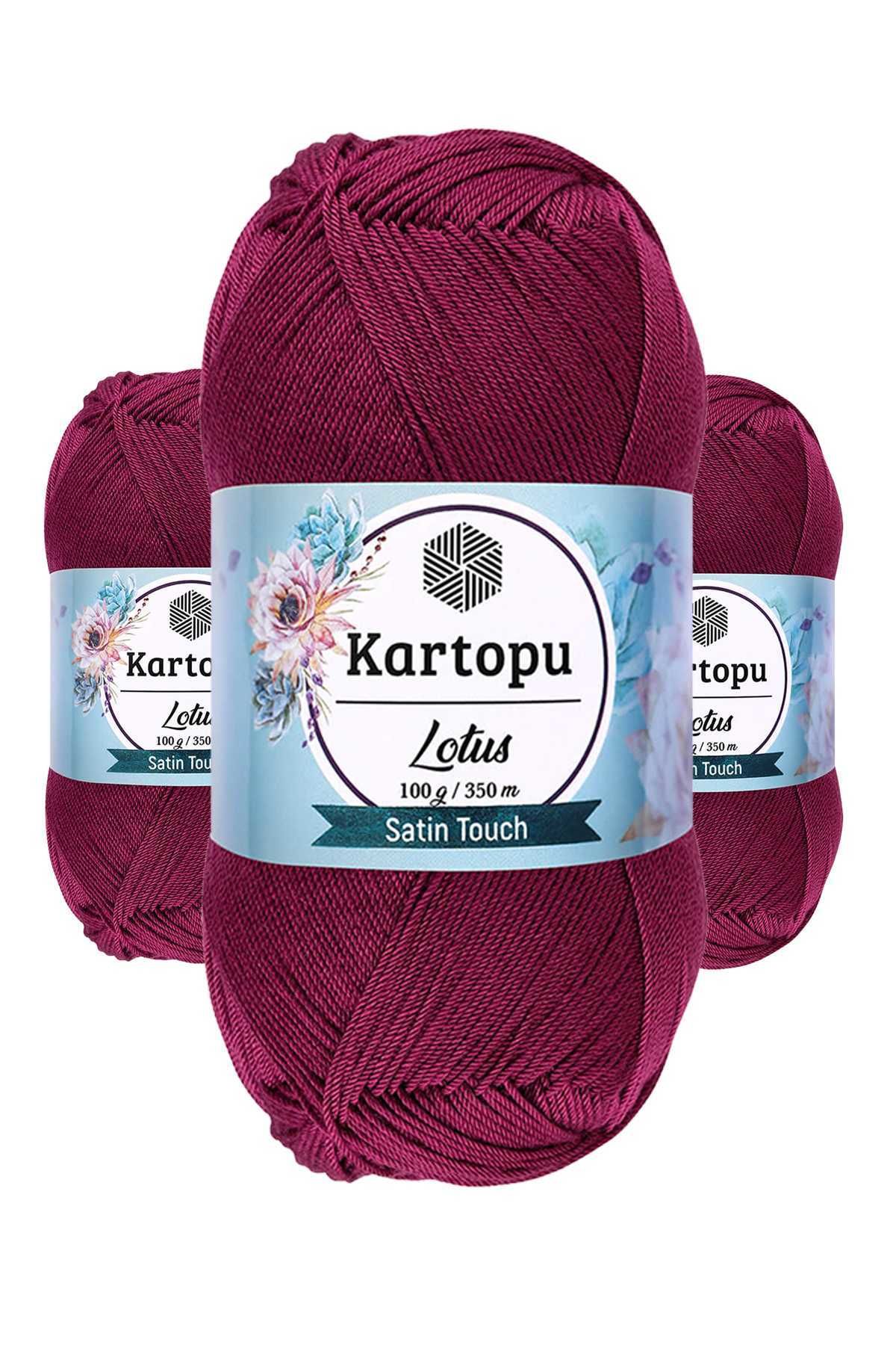3 Adet Lotus Bikini Büstiyer Bluz Örgü İpi K747 Mürdüm