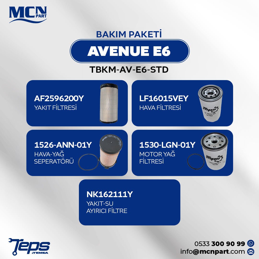 TBKM-AV-E6-STDTEPS STD BAKIM PAKETİ_AVENUE E5