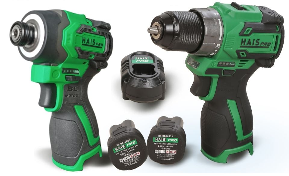 HAISPRO Profesyonel 16 V Akülü El Aletleri Seti 2'Lİ SET - 1