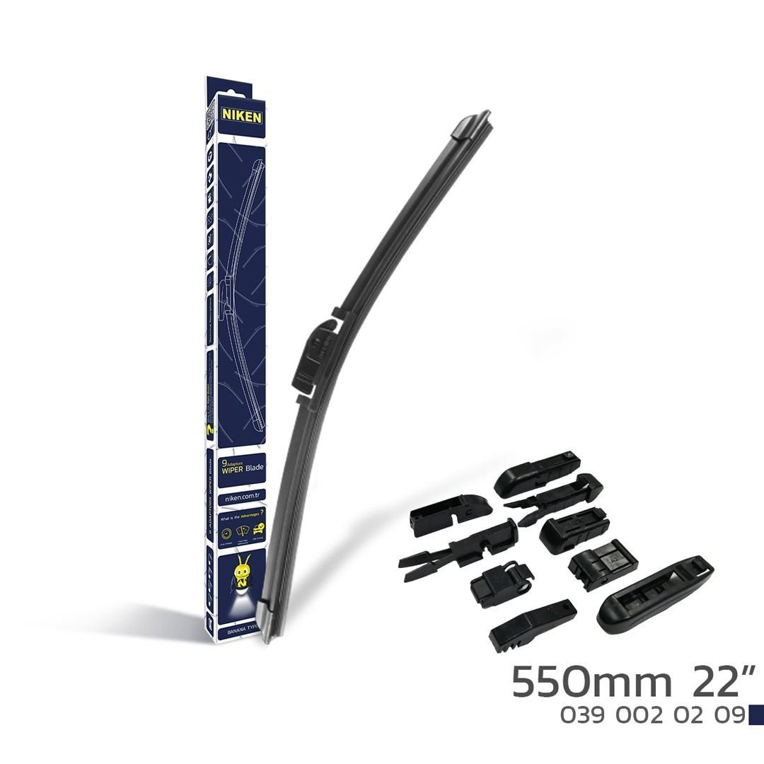 Niken 550Mm 9 Aparatlı Banana Tip Silecek