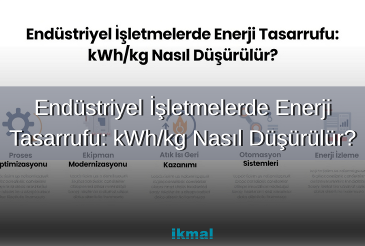 Endüstriyel İşletmelerde Enerji Tasarrufu: kWh/kg Nasıl Düşürülür?