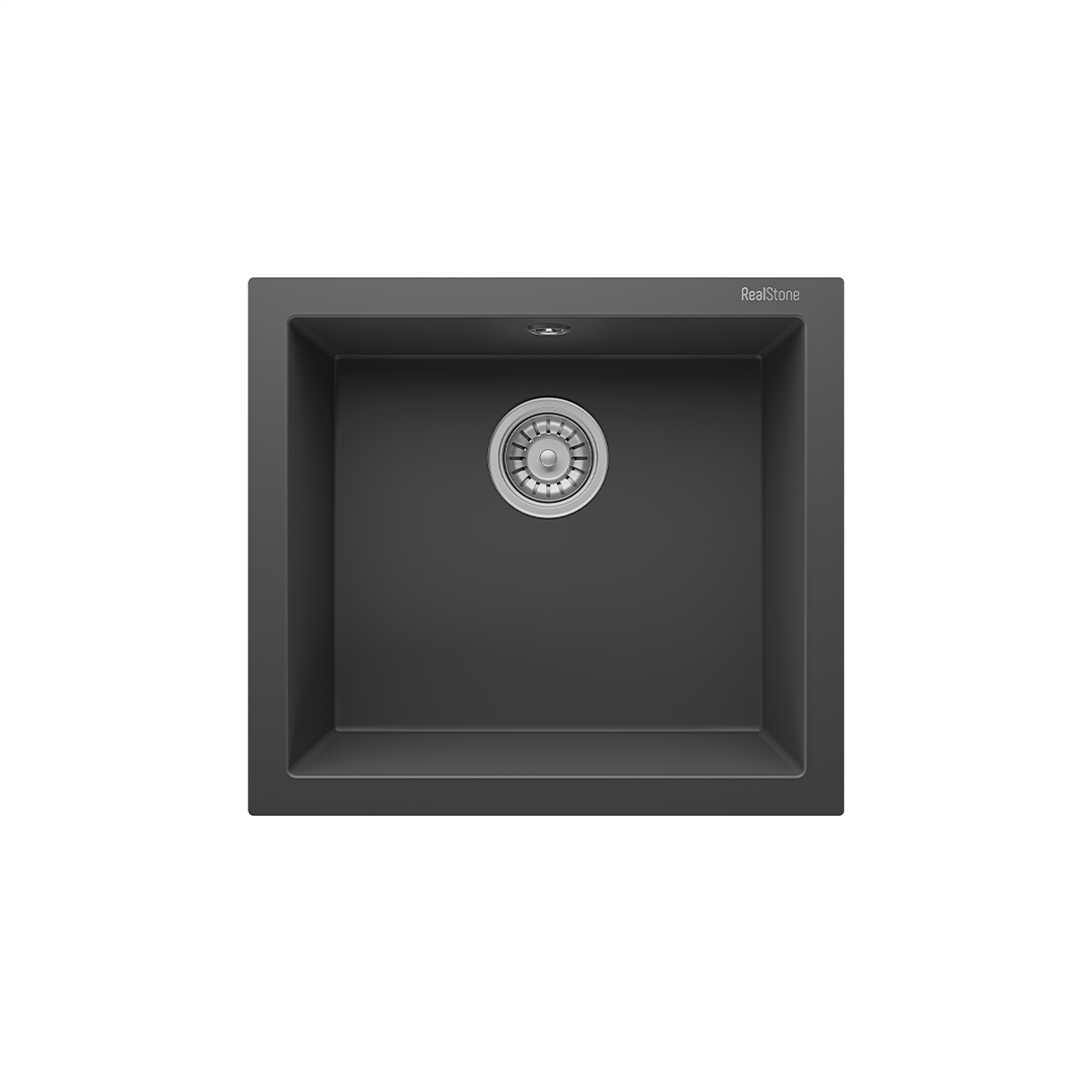 RealStone K005 Gordion 52 Tezgah Altı Granit Eviye Antrasit