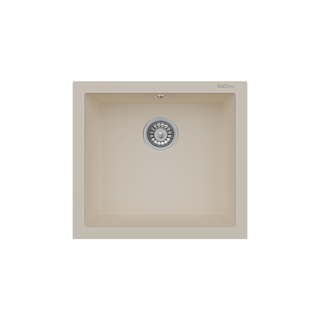 RealStone K005 Gordion 52 Tezgah Altı Granit Eviye Krem