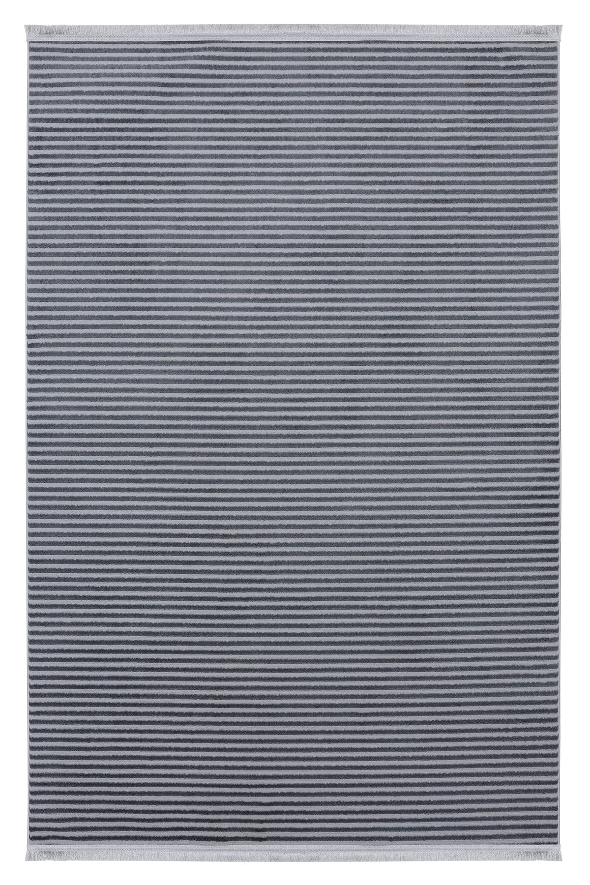 Buhalı Stripe Antrasit Salon Oturma Odası Yatak Odası Koridor Makine Halısı