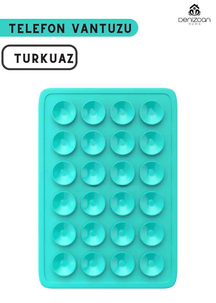 Ahtapot Vantuzlu Telefon Tutucu Turkuaz