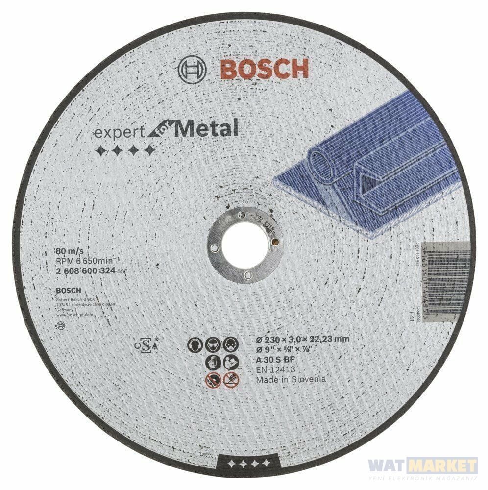 Bosch Ex Metal Kesme Taşı 230x3,0mm Düz