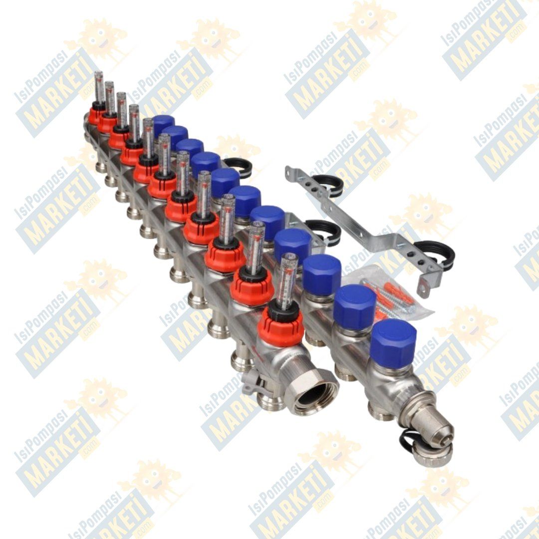 PROFİTHERM DEBİ GÖSTERGELİ ISITMA KOLLEKTÖRÜ DEBİ GÖSTERGELİ 5 DEVRE - G3/4