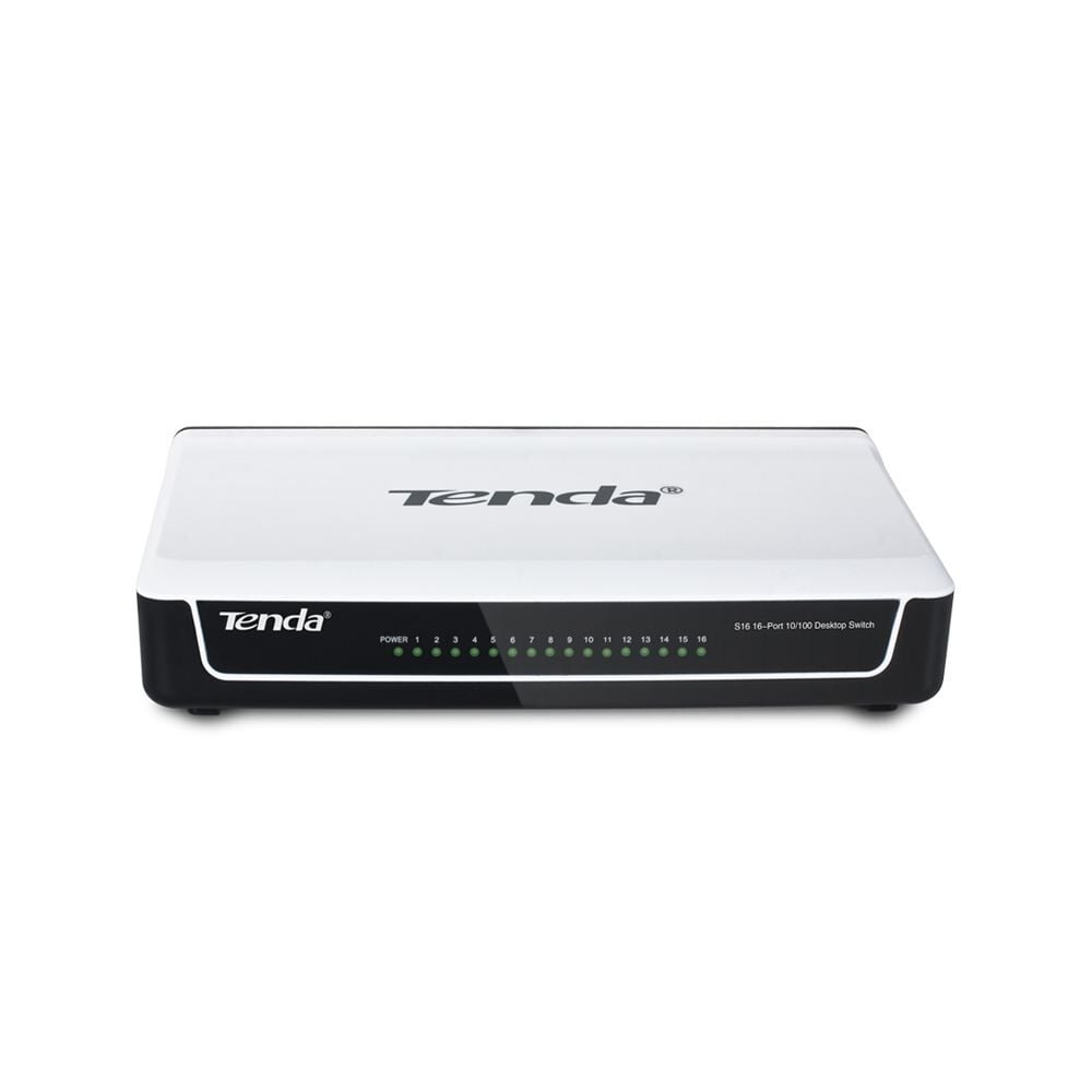 TENDA 10/100Mbps 16xPort Siyah-Beyaz Masaüstü Switch