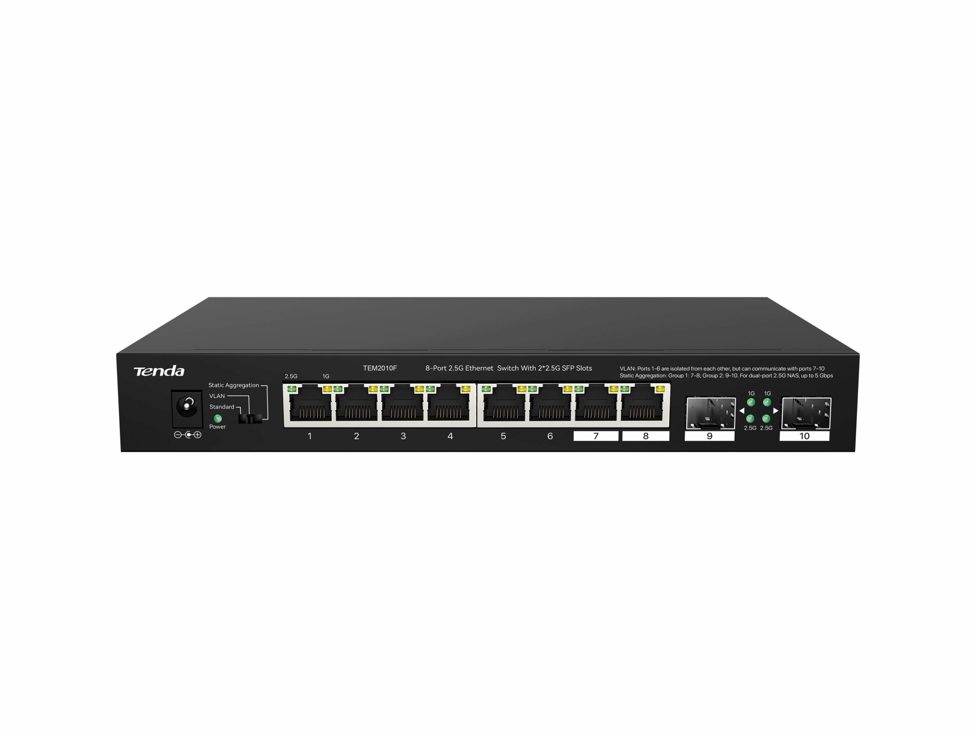 TENDA TEM2010F 8-Port 2.5G Ethernet Switch