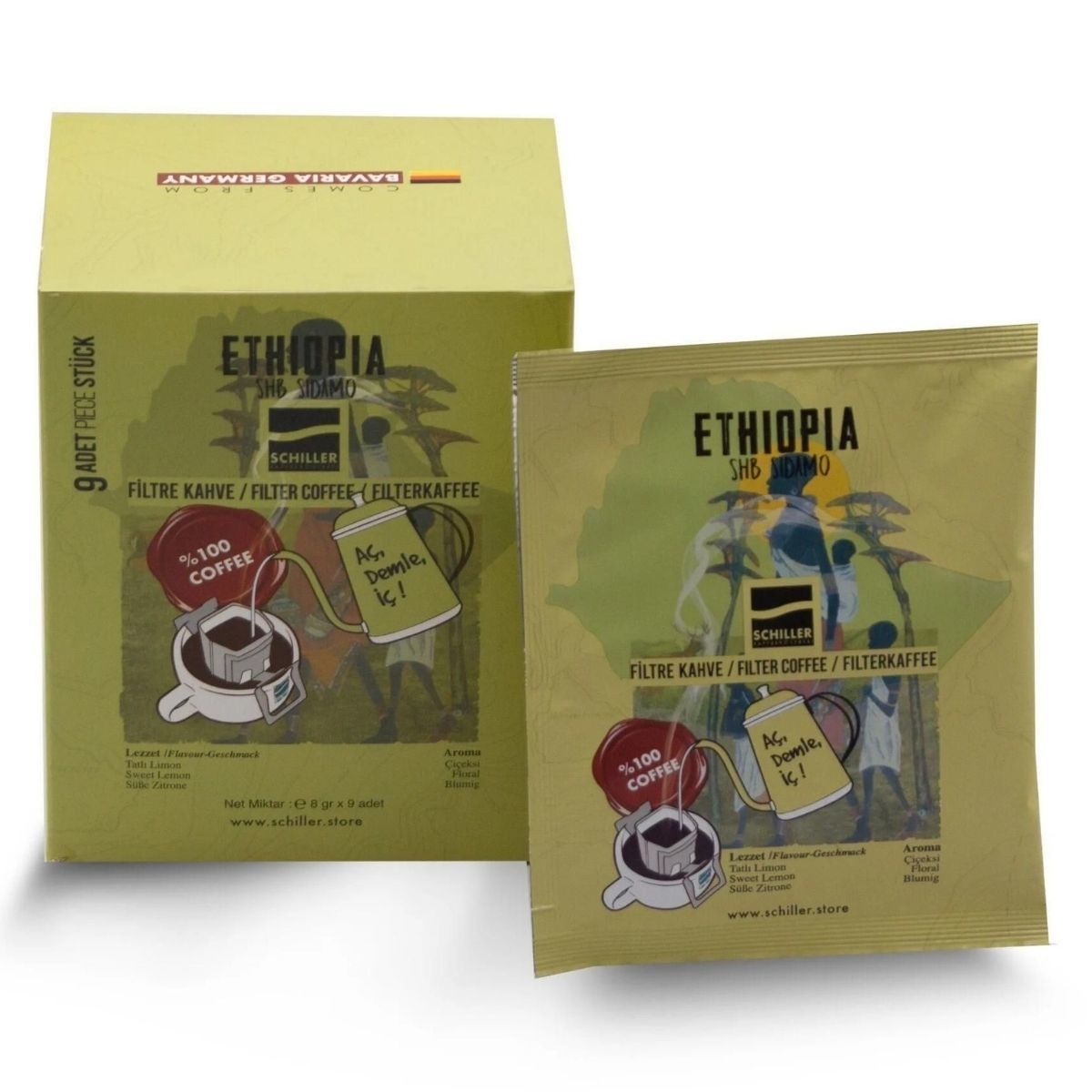 Aç Demle İç Filtre Kahve Ethiopia Shb Sidamo 10 lu
