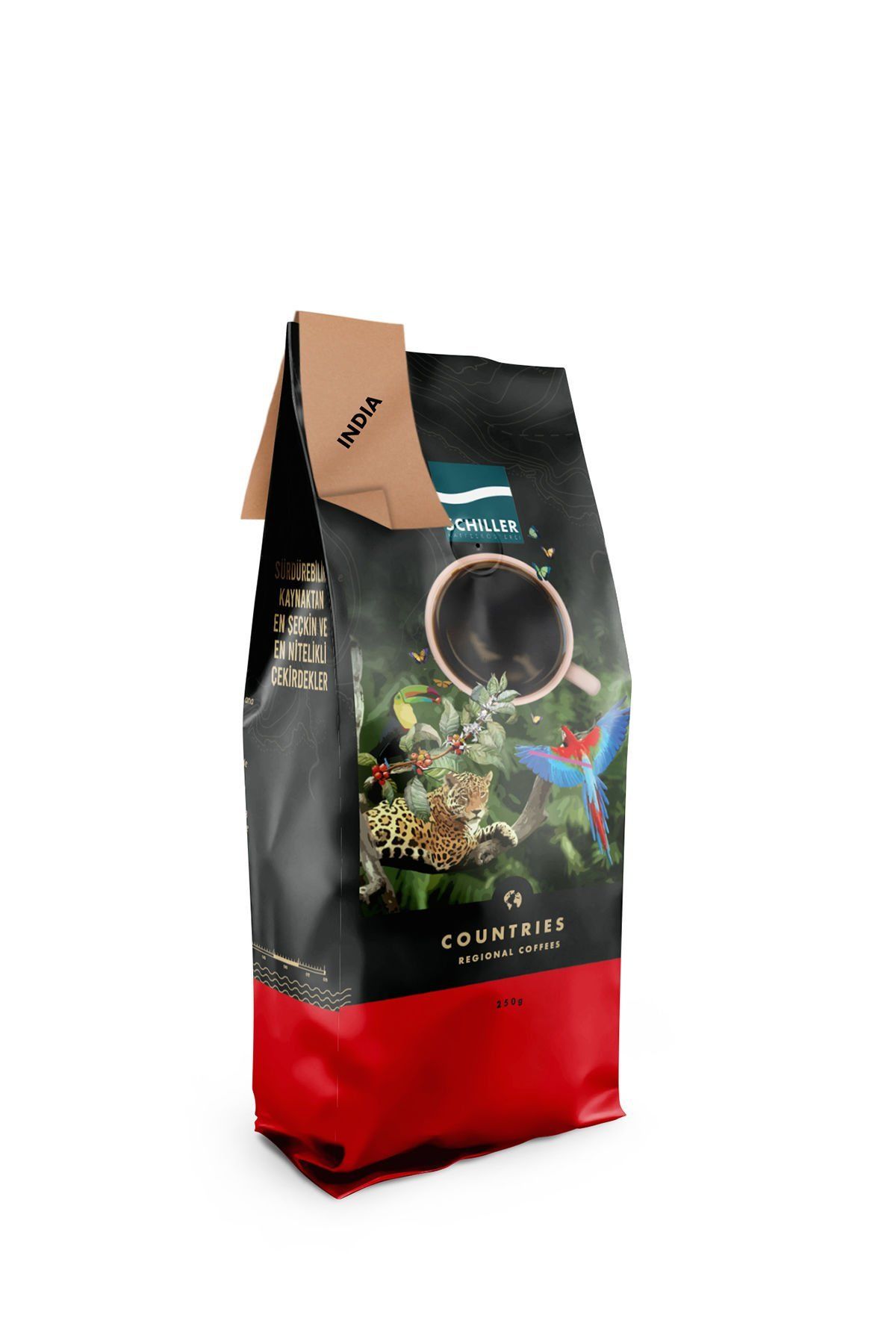 Schiller India Robusta Cherry 250 Gr Yöresel Çekirdek Kahve Filtre Kahve