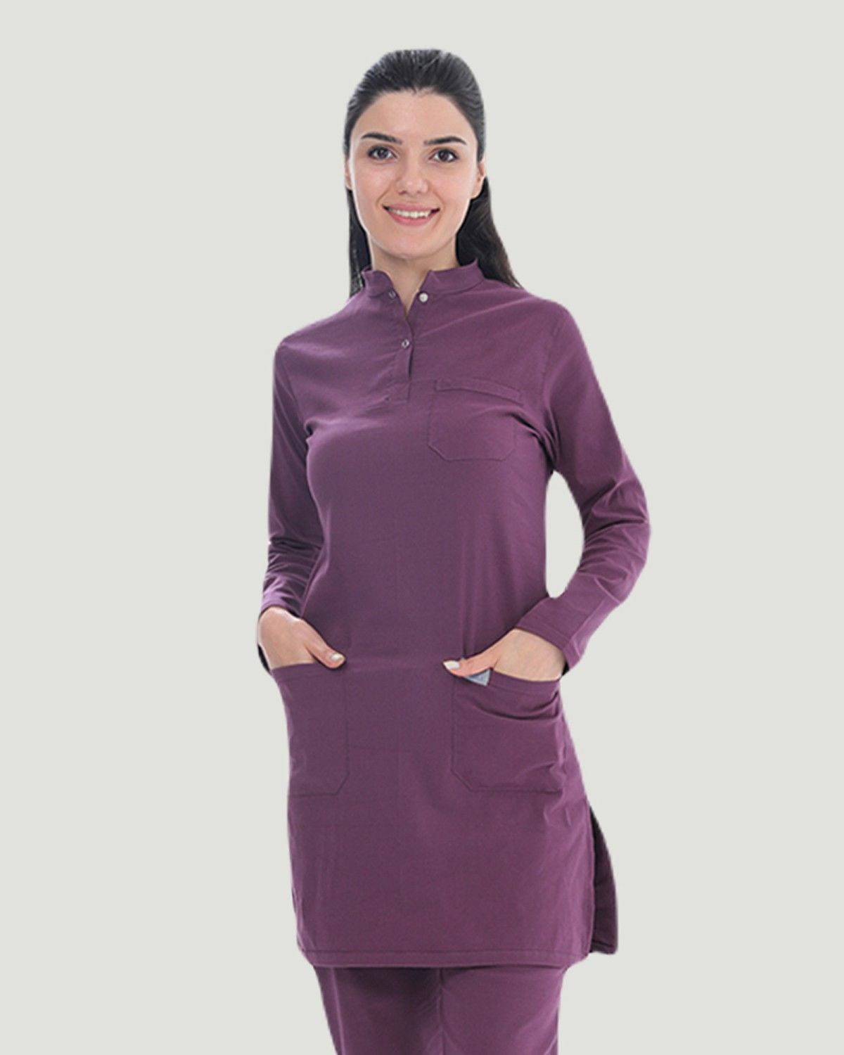 TEK ÜST U- FLEX LİKRALI TESETTÜR Mürdüm - L