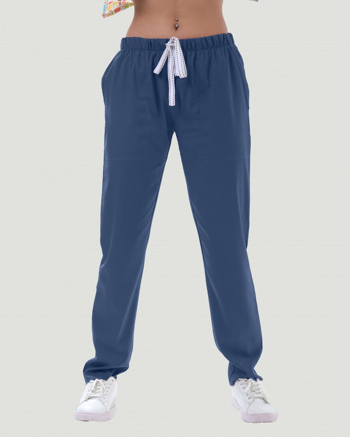 TERİKOTON KADIN PANTOLON (İNCE KUMAŞ ) Indigo - XL