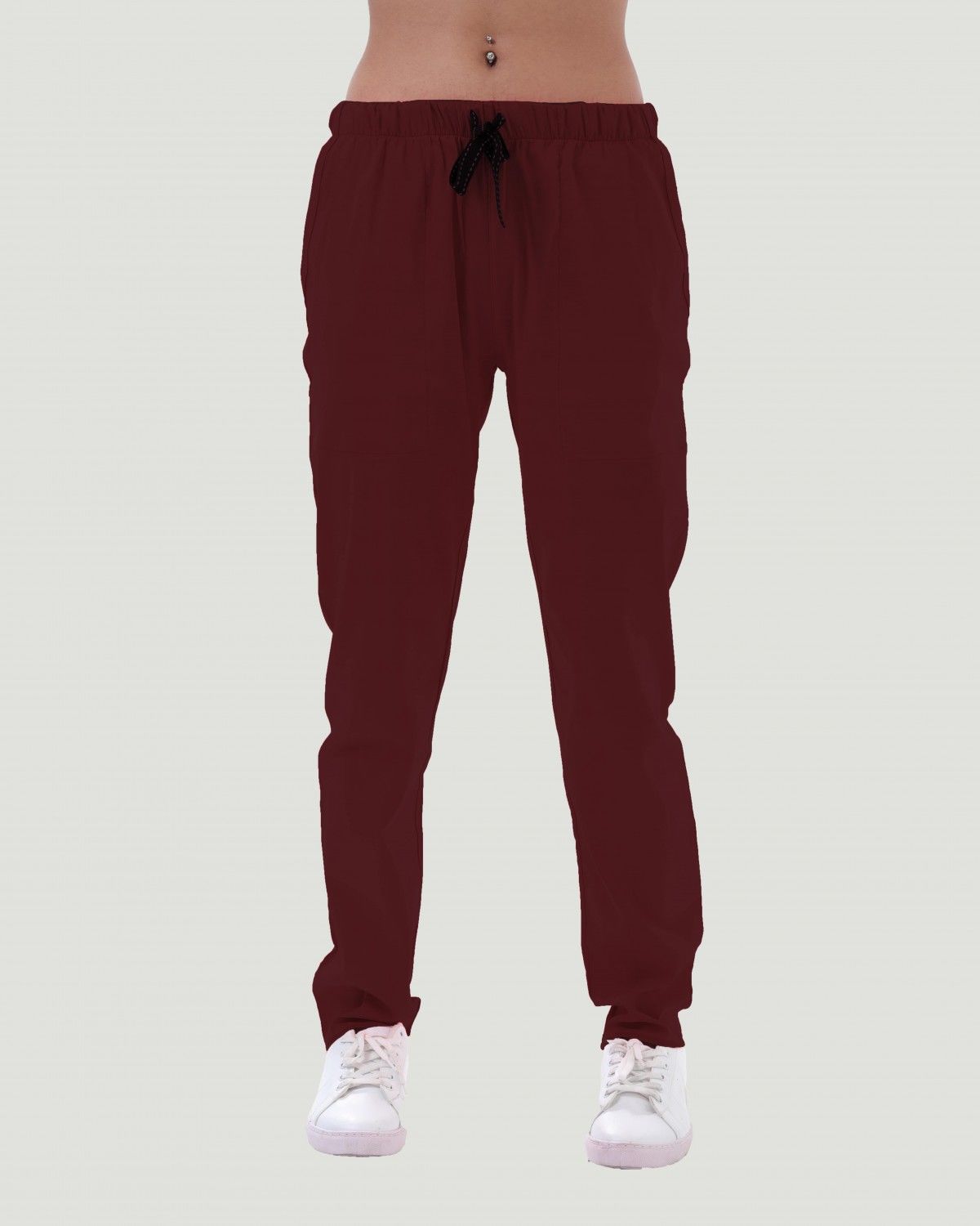 TERİKOTON KADIN PANTOLON (İNCE KUMAŞ ) XL - Bordo