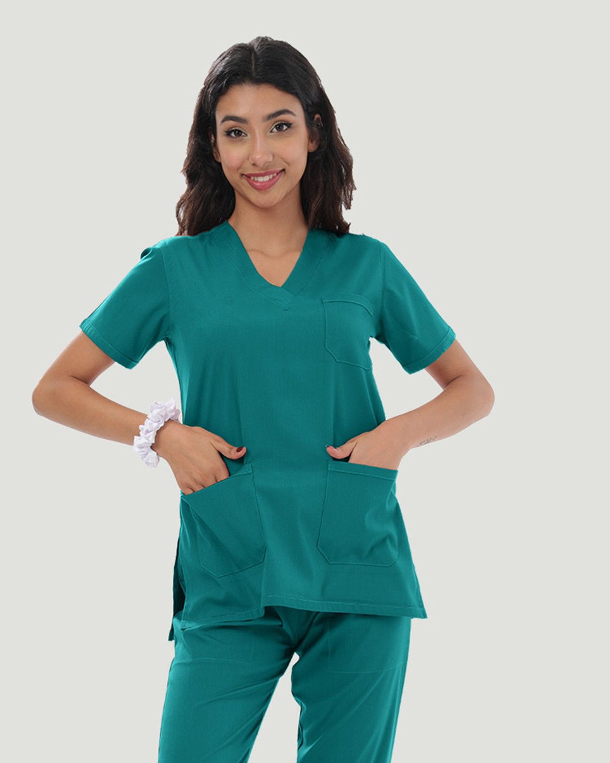 U-FLEX LİKRALI KADIN CERRAHİ TAKIM S - Benetton Yeşil