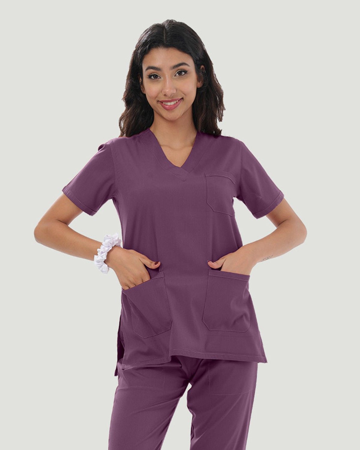 U-FLEX LİKRALI KADIN CERRAHİ TAKIM Mürdüm - XL