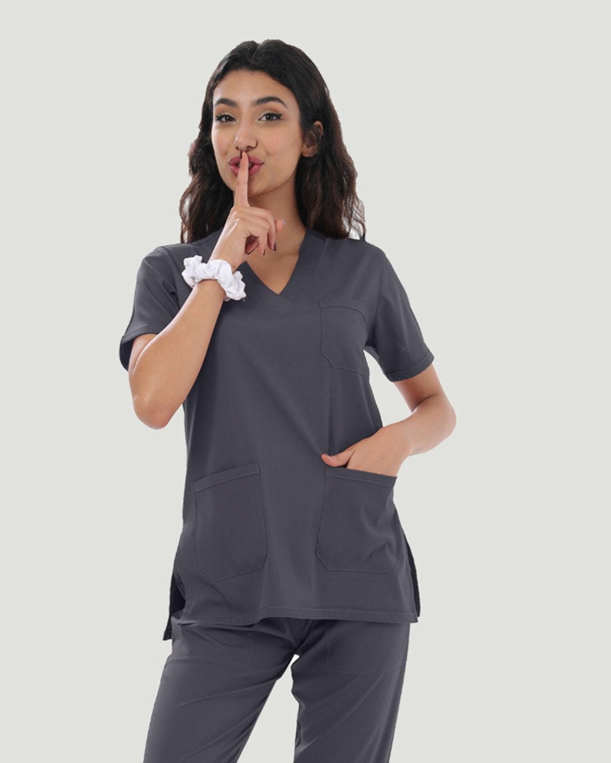 CORE FLEX LİKRALI KADIN CERRAHİ TAKIM XL - Füme
