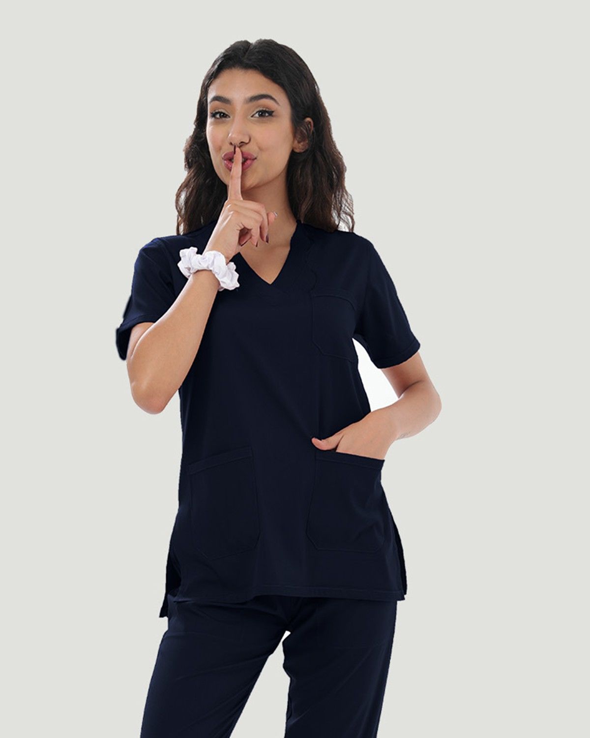 CORE FLEX LİKRALI KADIN CERRAHİ TAKIM XL - Lacivert