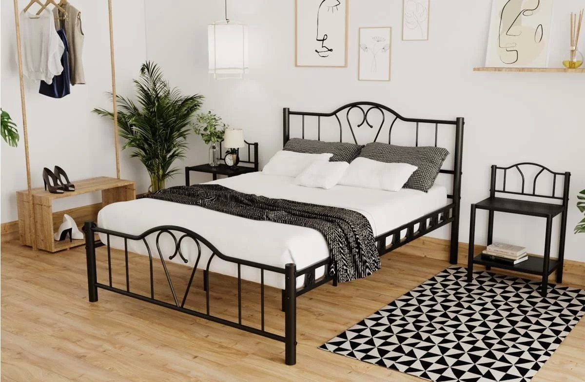 Orkide Çift Kişilik Yatak Odası Ferforje Metal 120x200 140x190 140x200 150x200 160x200 180x200 Karyola