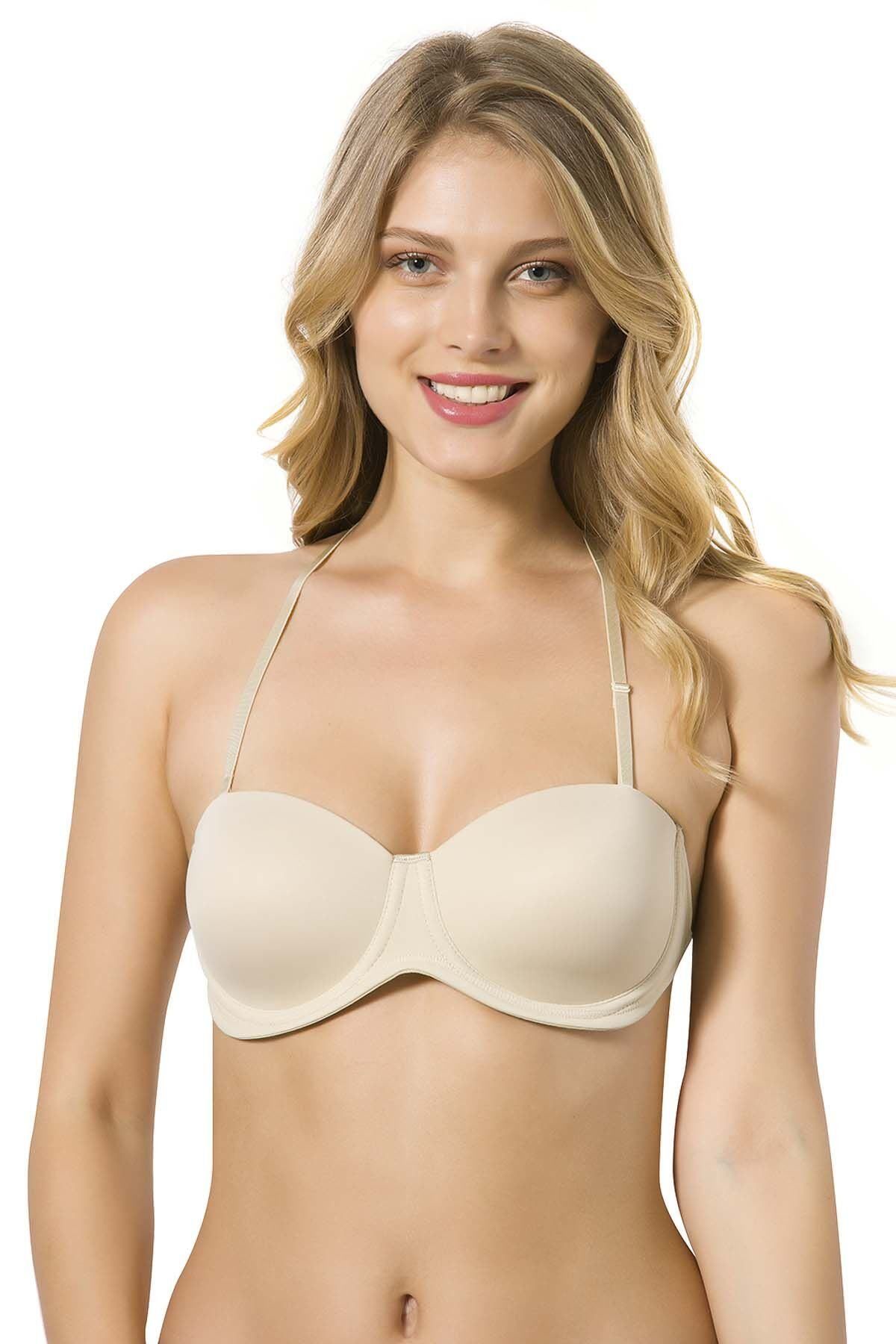Le Jardin Destekli Sırtı Şeffaf Sütyen LJ-7042 TEN - 85