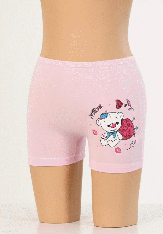 Dondeza Baskılı Kız Çocuk Boxer 12'li