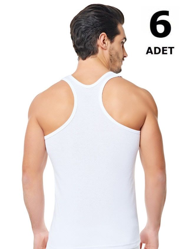 Seher Erkek Ribana Spor Atlet 6'lı Beyaz/ Siyah/Gri