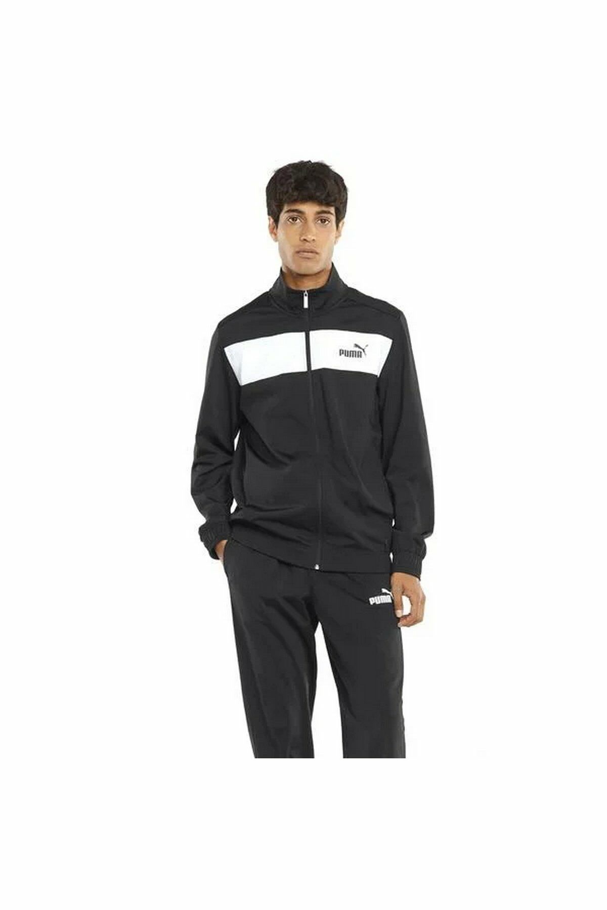 Puma Poly Suit CL Erkek Spor Eşofman Takımı Siyah/Beyaz 84584401 S