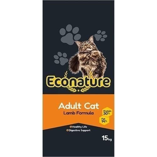 Econature Kuzu Etli Kuru Yetişkin 15 kg Kedi Maması