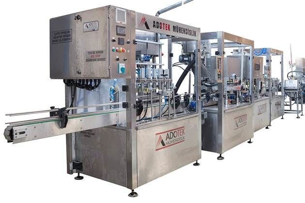 ADK 360 ECO Loadcelli Tartımlı Turşu Kavanoz Salamura Dolum Kapaklama Makinası