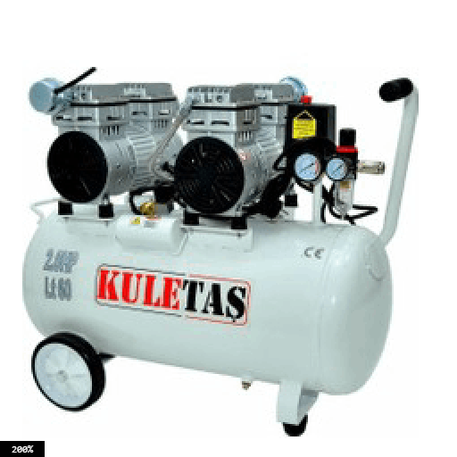 Kuletaş 8 bar 2 HP 60 LT Yağsız ve Sessiz Kompresör