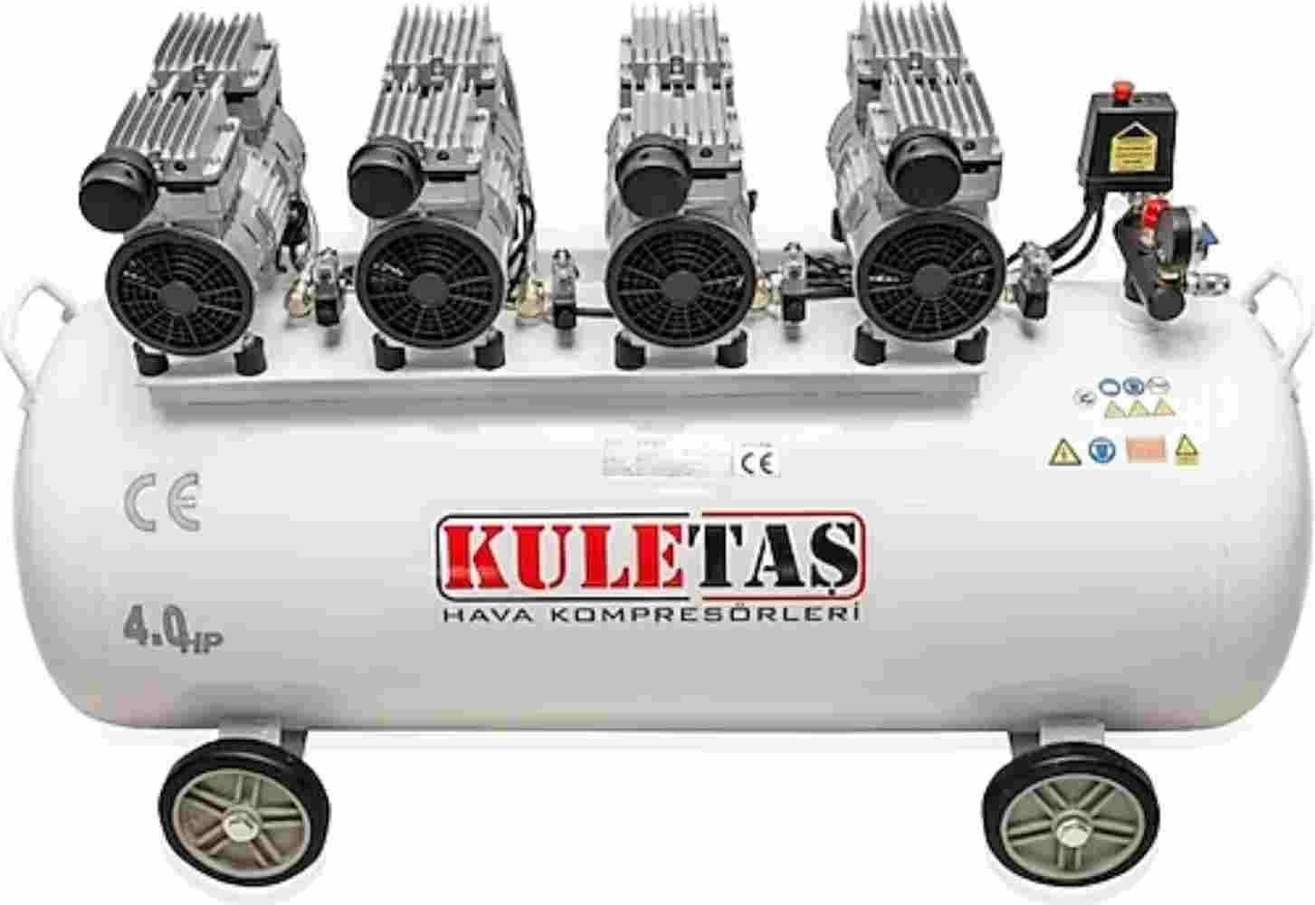 Kuletaş 8 bar 4 HP 200 LT Yağsız ve Sessiz Kompresör