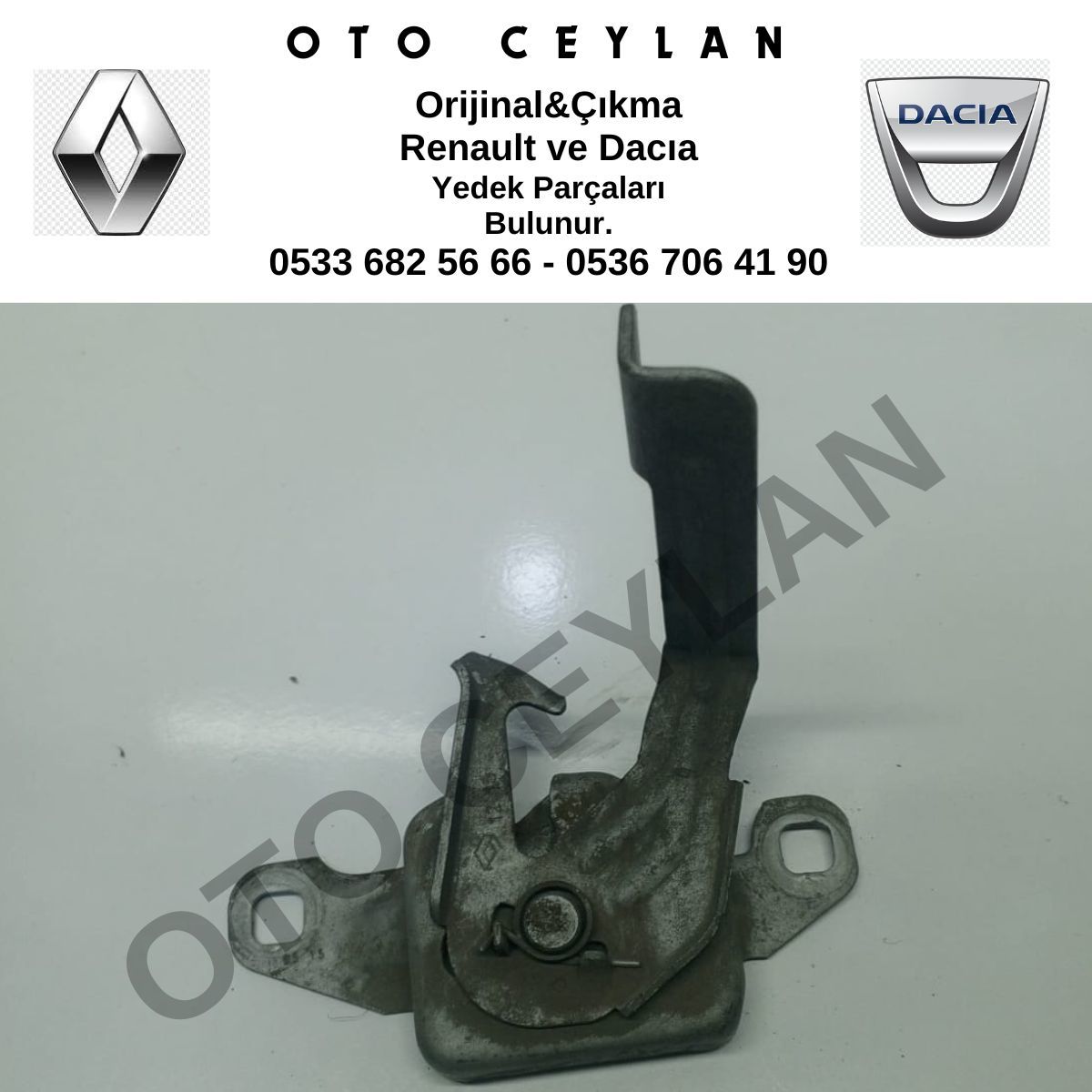 656013195R Dokker Lodgy Motor Kaput Kilidi Orijinal Çıkma