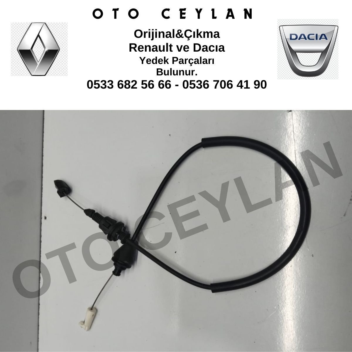 CAV 1403253 7700435253 Clio Symbol Gaz Teli Sıfır CAVO Marka