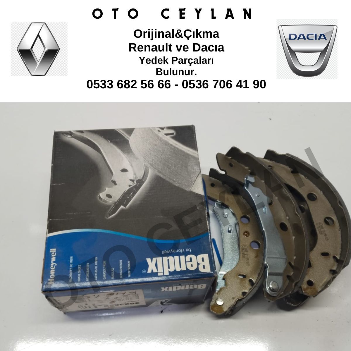 362362B Kango 1.5 Dci 1.9 Dci Arka Fren Balatası Sıfır Bendix Marka