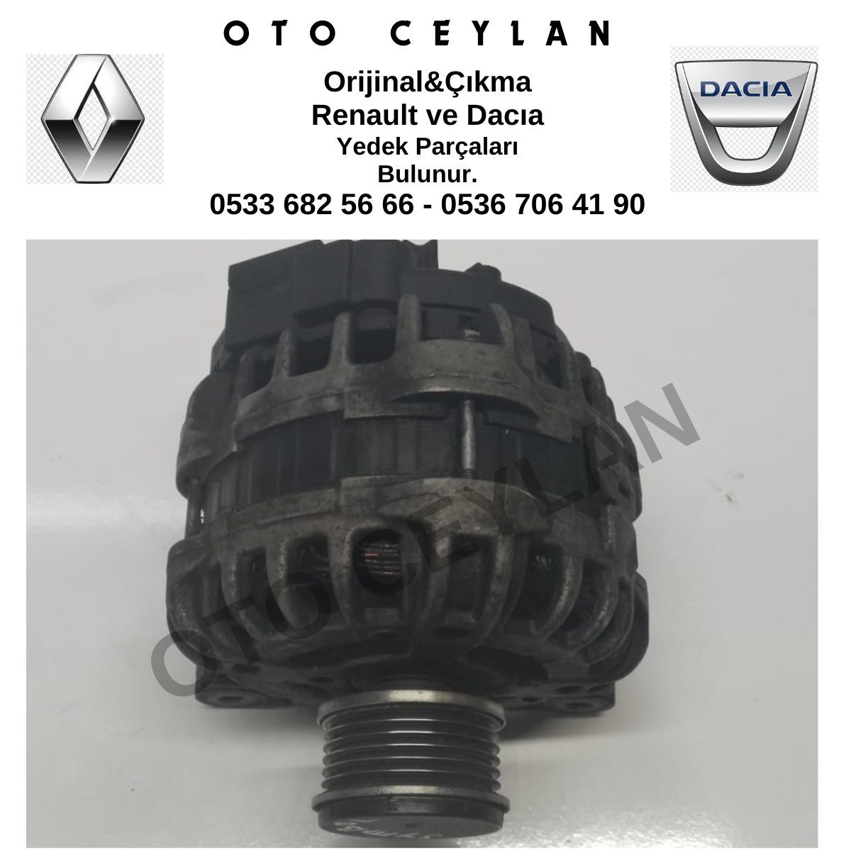 231002949R Clio 4 Captur 1 Alternatör Şarz Dinamosu 1.5 Dci Orijinal Çıkma